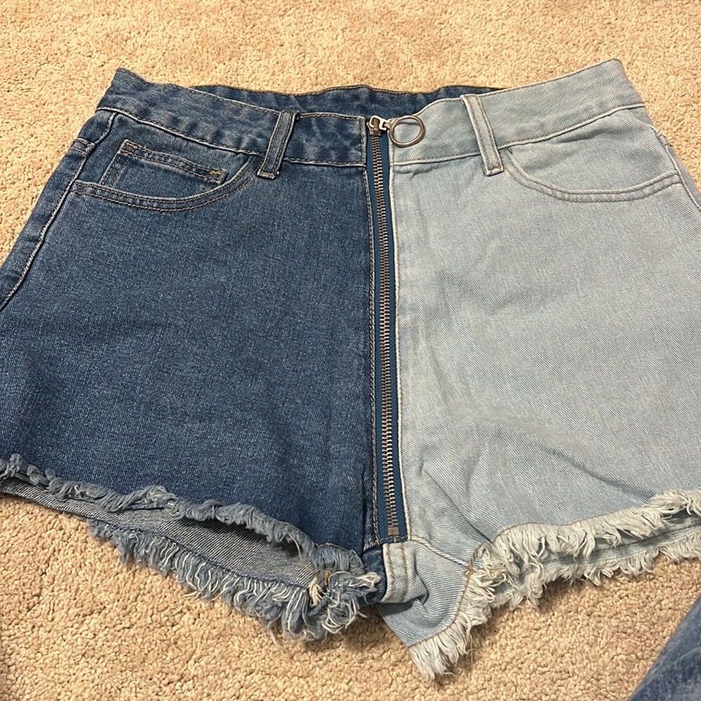 Womens shorts two-tone